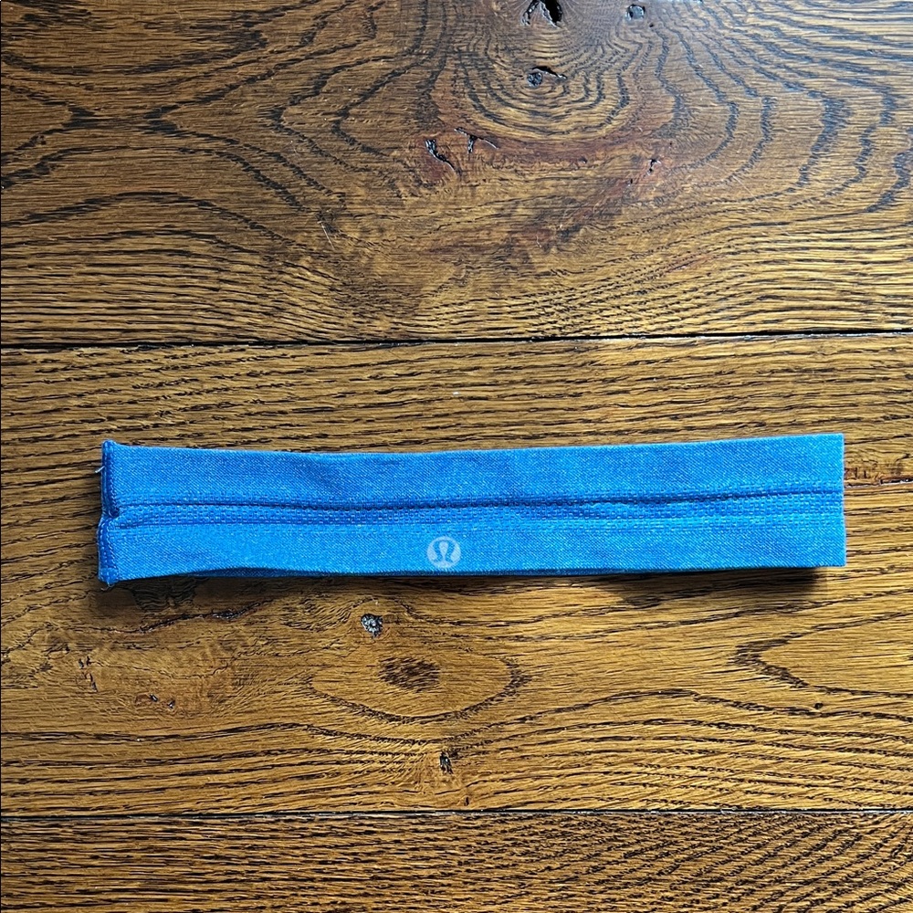 lululemon athletica blue elastic headband
